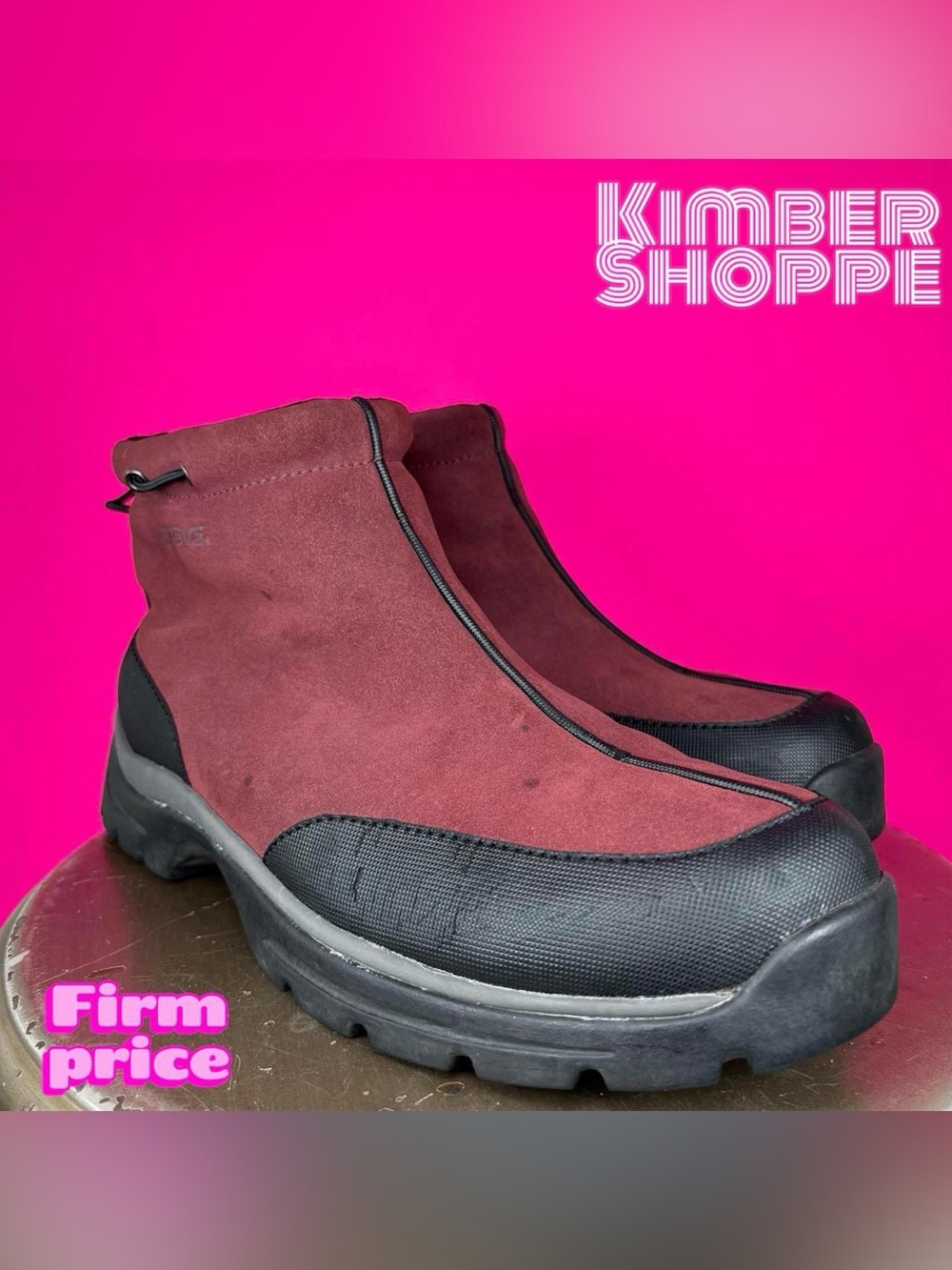 Teva Burgundy Suede Waterproof Outdoor Ankle Boot US 9 UK 7.5 EU 40